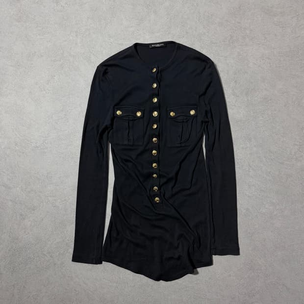 발망 헨리넥 긴팔티셔츠 블랙