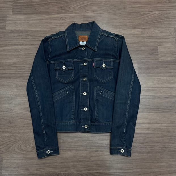 W 95 리바이스 인디고 데님 트러커 자켓