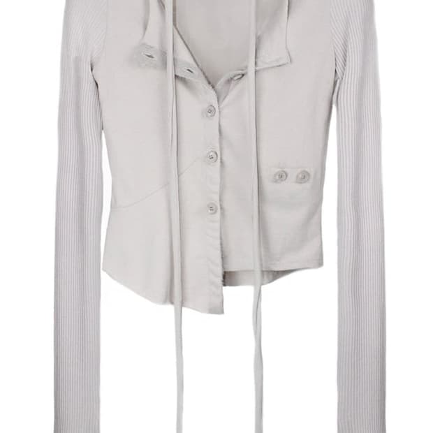 본네 Muffler cardigan (Ash Pink)