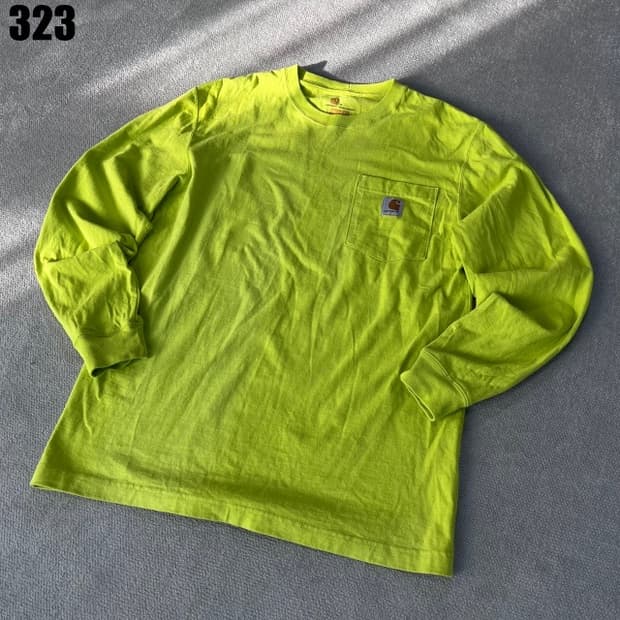 칼하트 라임색 긴팔티