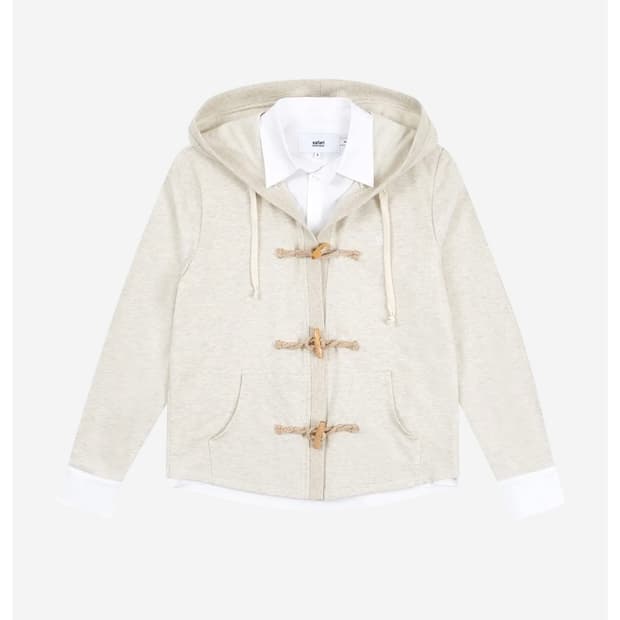 사파리스팟 루 베이스 스쿨 더플 집업 아이보리