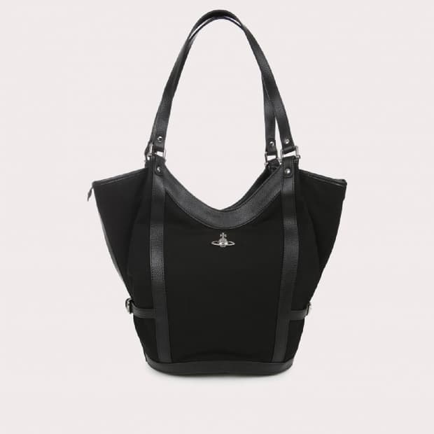 비비안웨스트우드 캔버스 그레인 올리브 숄더백