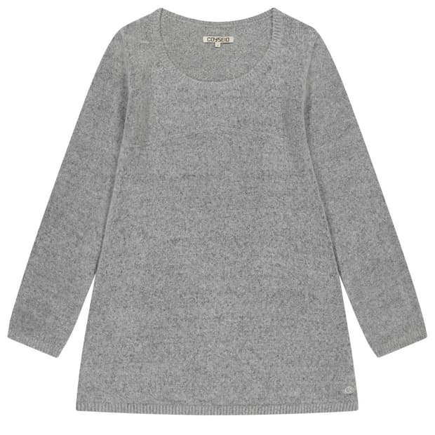 BOUCLE KNIT ONE PIECE LIGHT GREY
