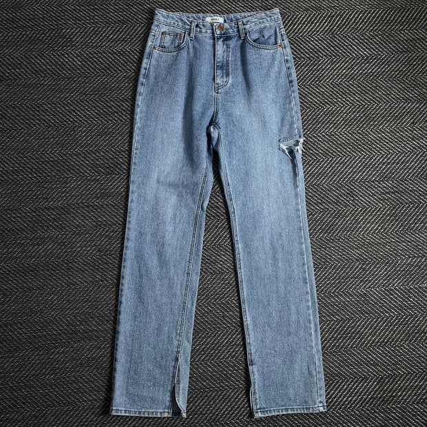 빈티지 우먼스 디스트로이드 데님 팬츠o 2851