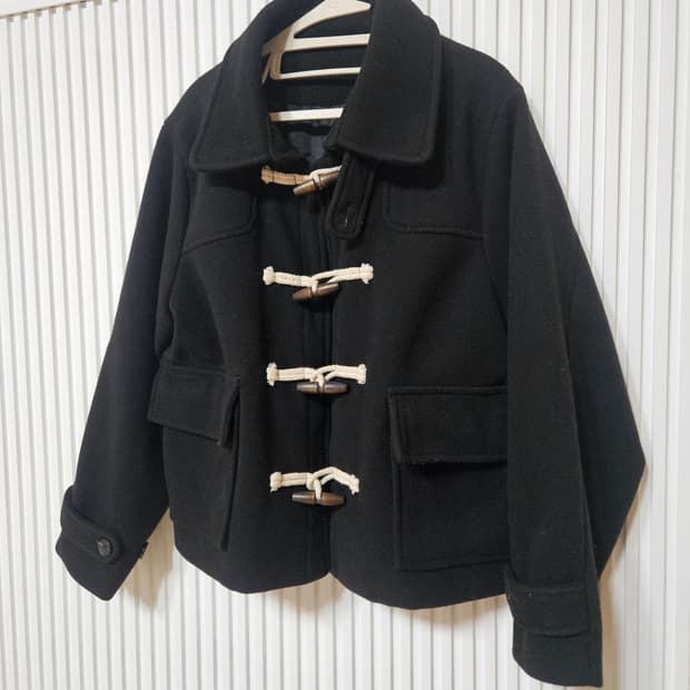 모노레인(MONORAIN) 숏 더플 코트(떡볶이 코트) 블랙