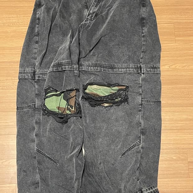 낫포너드 Camo Patch Work Denim Pants L
