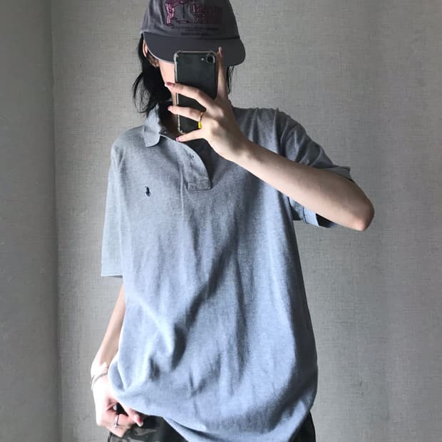 폴로 그레이 반팔pk
