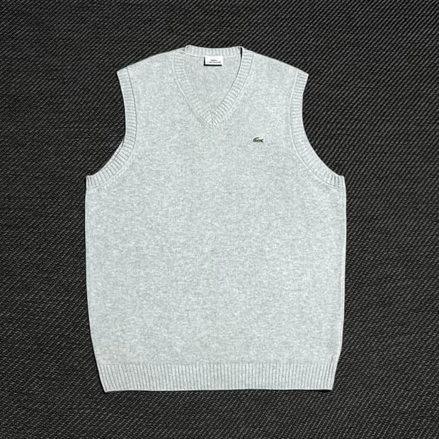 [L] Lacoste 라코스테 그레이 브이넥 코튼 조끼