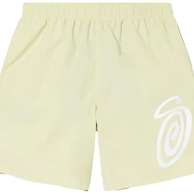 Stussy s curly water shorts light green