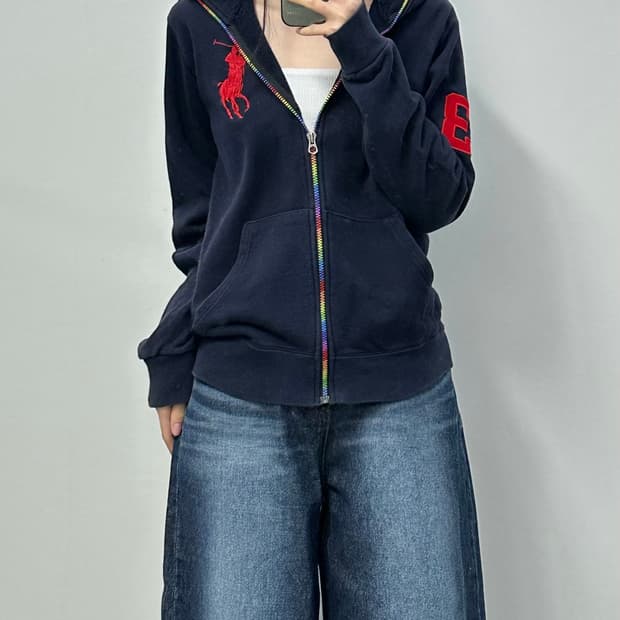 폴로 랄프로렌 빅포니 네이비 후드집업