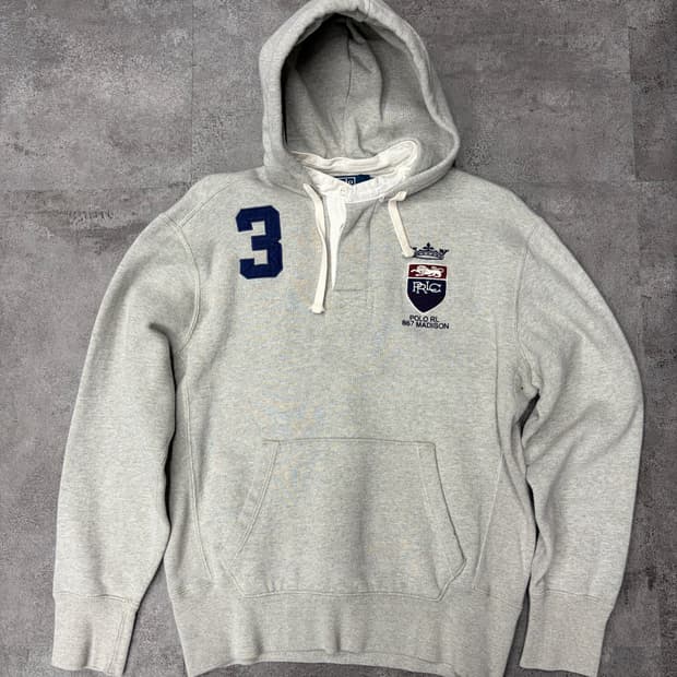 00s 폴로 랄프로렌 867 Madison 회색 후드티