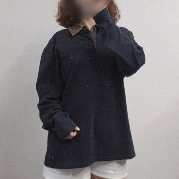 [프립]빈폴 골덴카라 긴팔티 네이비