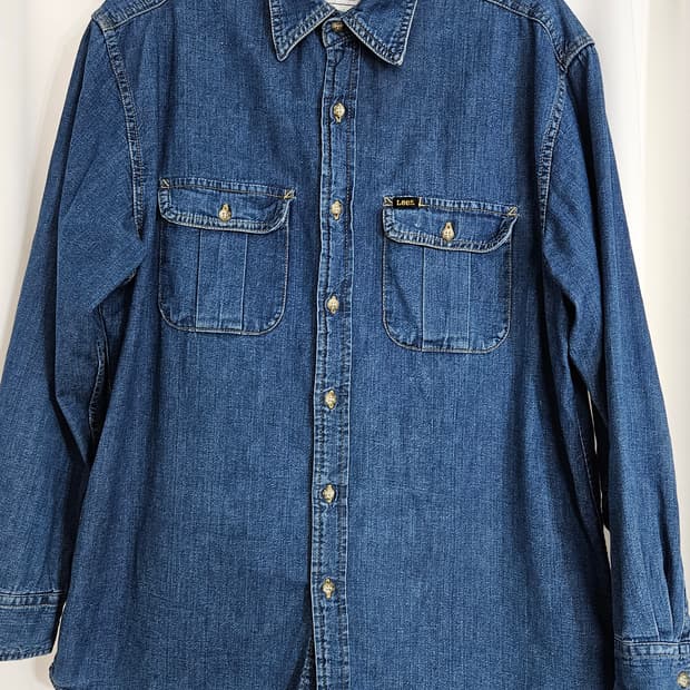 리 샴브레이 셔츠 L