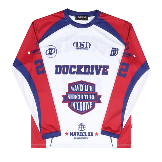 덕다이브 오프로드 메쉬 롱슬리브 레드 M