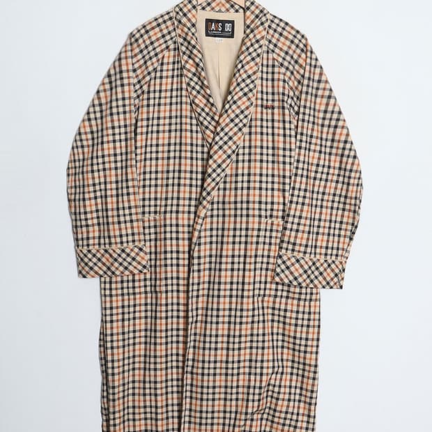 Old DAKS Check Gown Coat