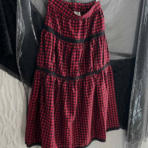 crochet kangkang long skirt