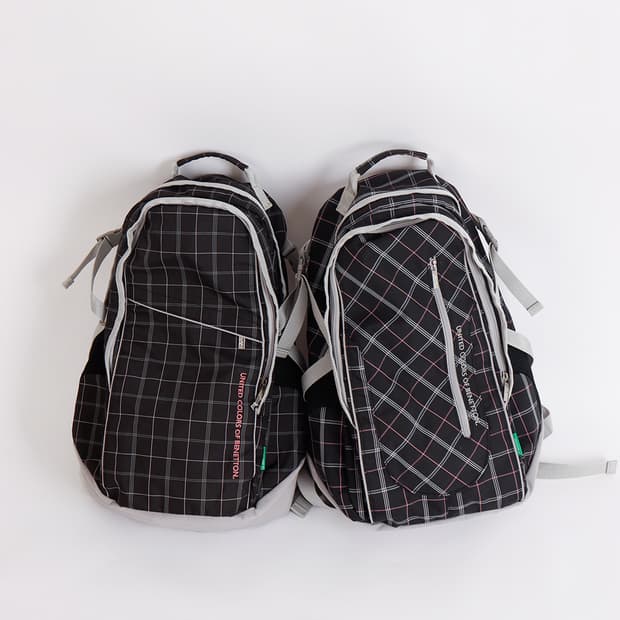 미드니어에서 베네통 체크 백팩을 만나보세요!