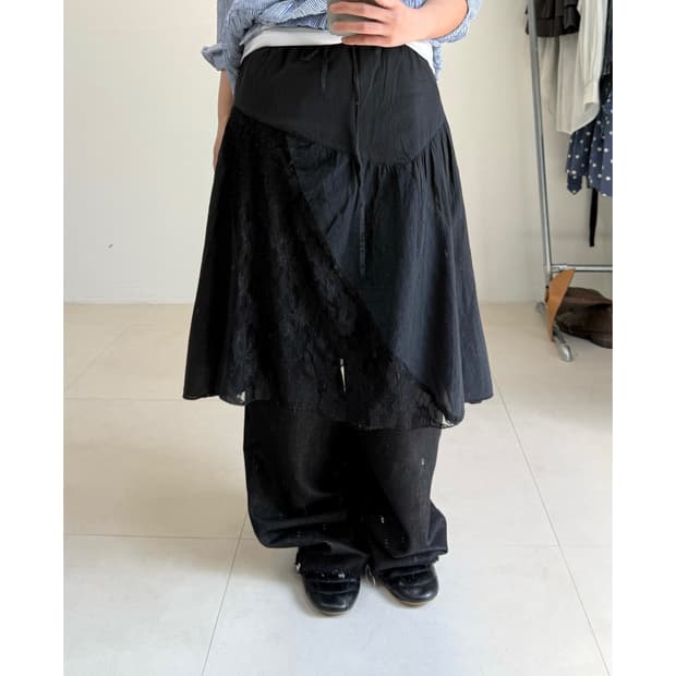 빈티지 미디 스커트