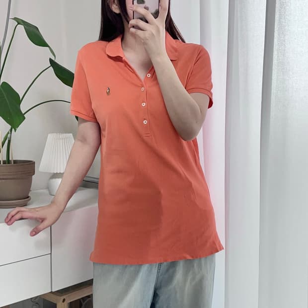 폴로 오렌지 / 멀티포니 5버튼 반팔카라티 [ L ]