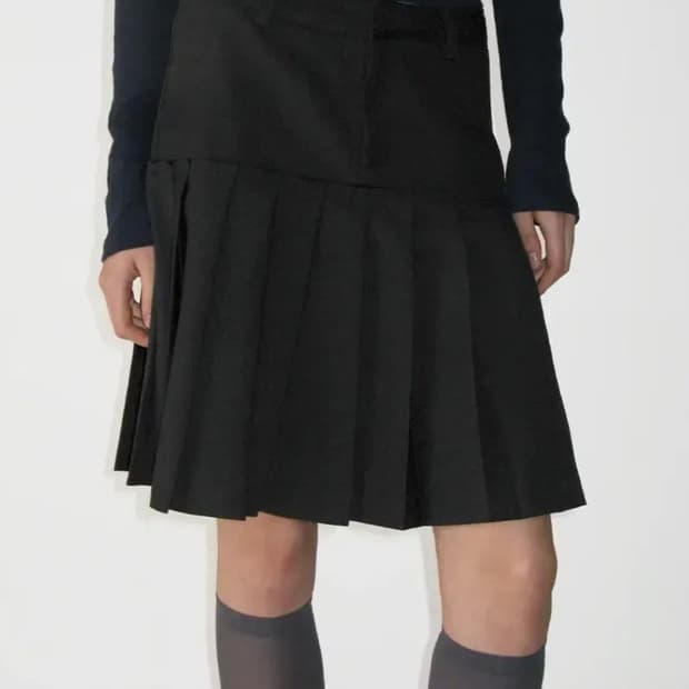 썬번프로젝트 PLEATS MIDI SKIRT 플리트 미디 스커트