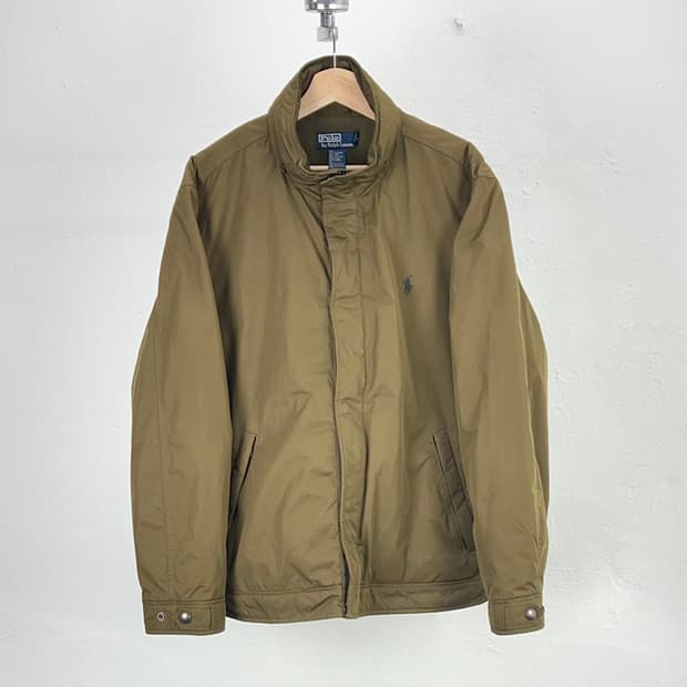 폴로 랄프로렌 올리브 카키 폴리쉘 히든 후디 페리 자켓