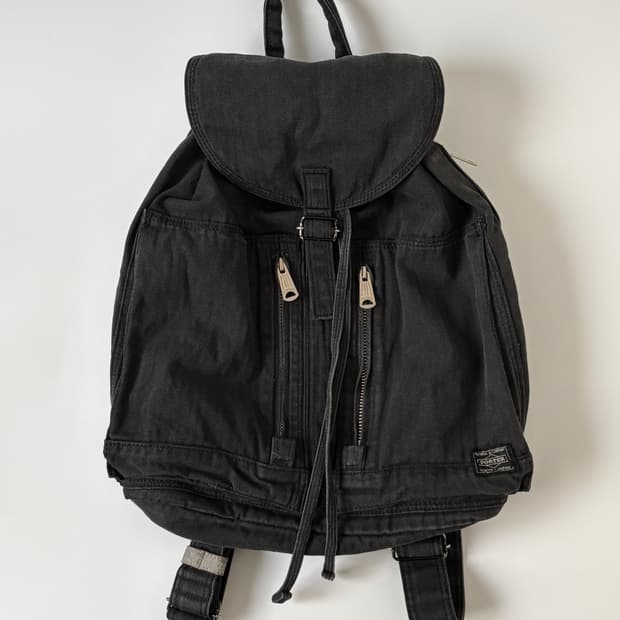 Twill Cotton Rucksack (Black)