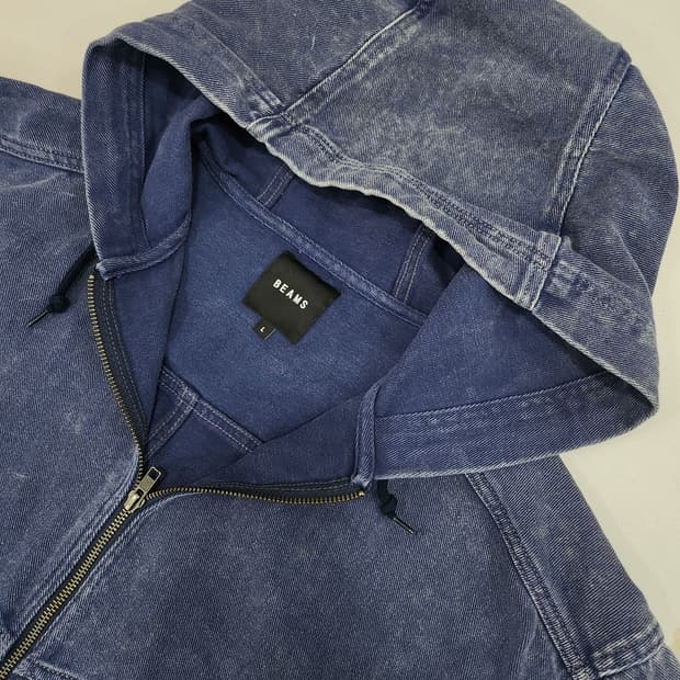 빔즈 데님 후드 집업