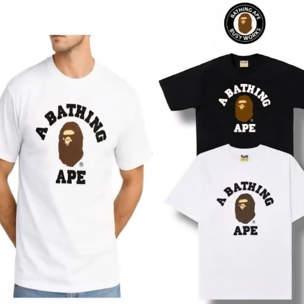 BAE 베이프 컬리지 로고 반팔티 남여공용 무료배송