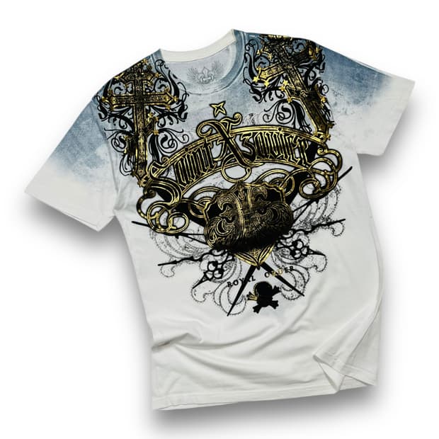 Xzavier Cross Skull Graphic T-shirt
