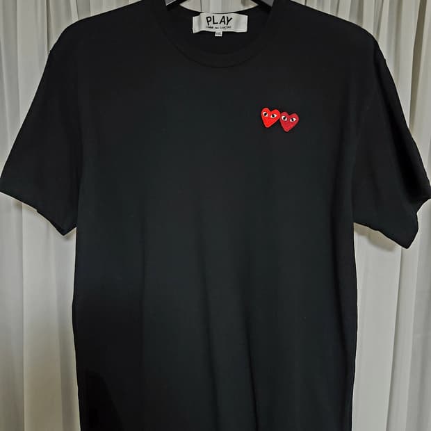 꼼데가르송 더블 와팬 블랙 XXL사이즈