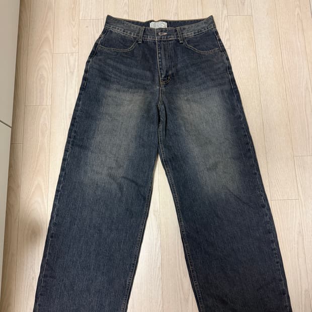 다이브인 루즈드 와이드 데님 다이드 인디고 