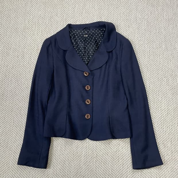 휴고보스 안감도트 네이비 자켓 