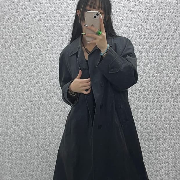 버버리 모던캐주얼 래글런 미디 트렌치 코트 S C08660