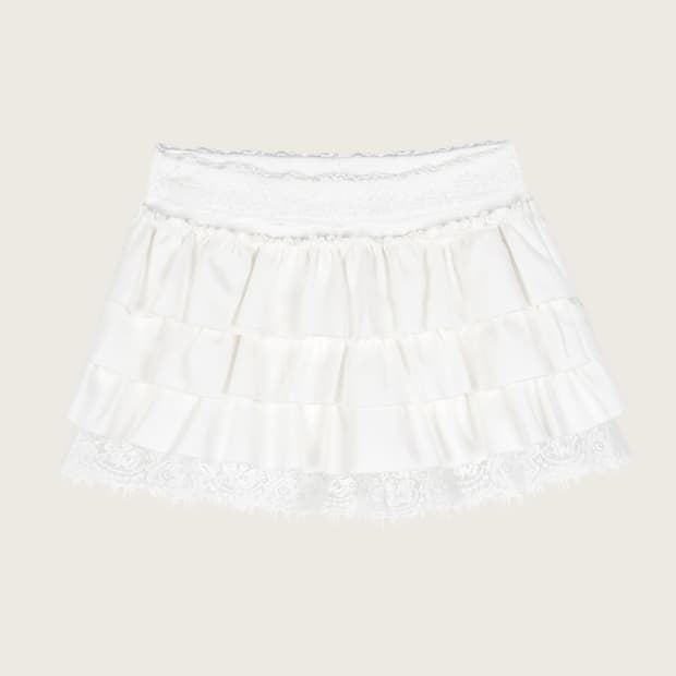 (새상품) 클리시어 Tutu Ballet Lace Skort, White