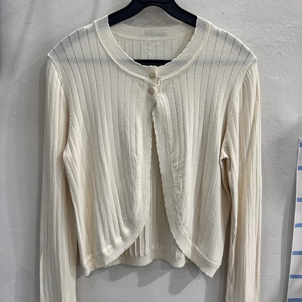 japan vintage 실키크림 가디건