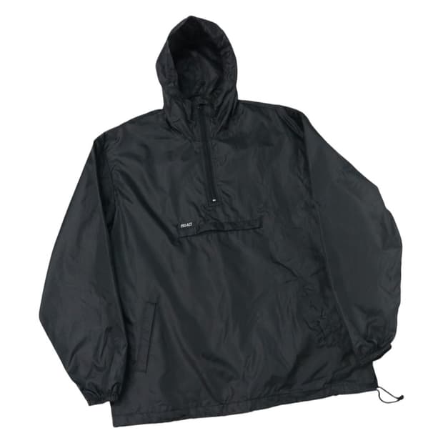 PRO-ACT 프로액트 블랙 퀼팅 안감 하프 집업 아노락 후드 (L)