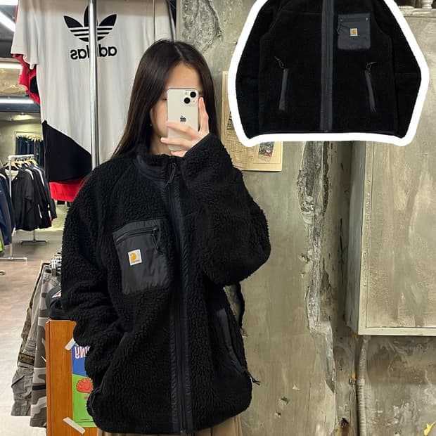 칼하트 플리스 자켓 블랙 L #csz1160