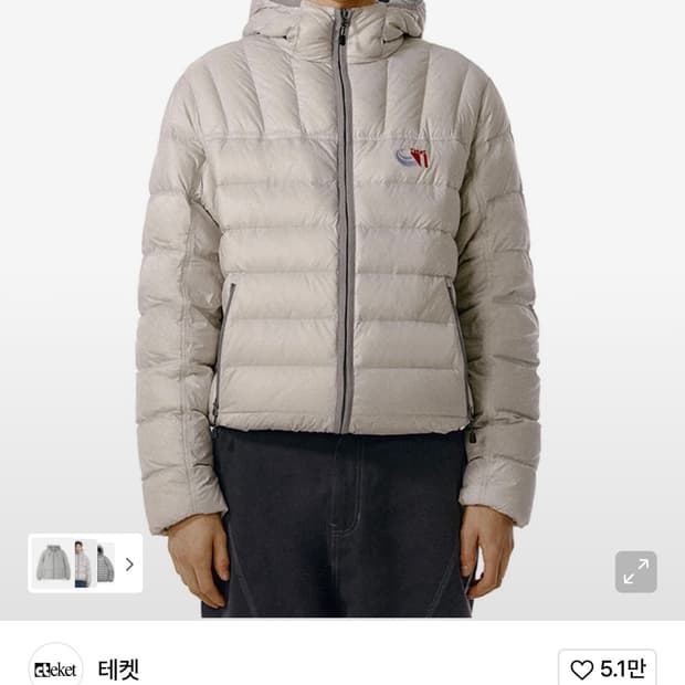 테켓 패딩 L 구해요