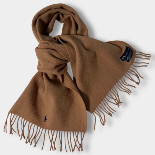 폴로 랄프로렌 램스울 브라운 머플러