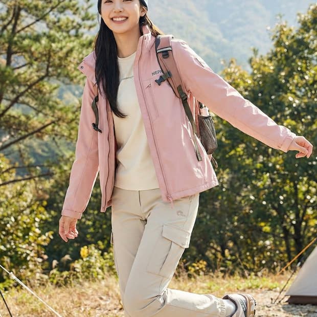 NEPA 네파 여성 코튼혼방 하이넥 자켓