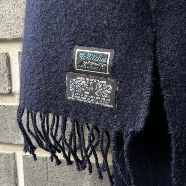 MCRITCHIE 캐시미어 머플러 made in SCOTLAND