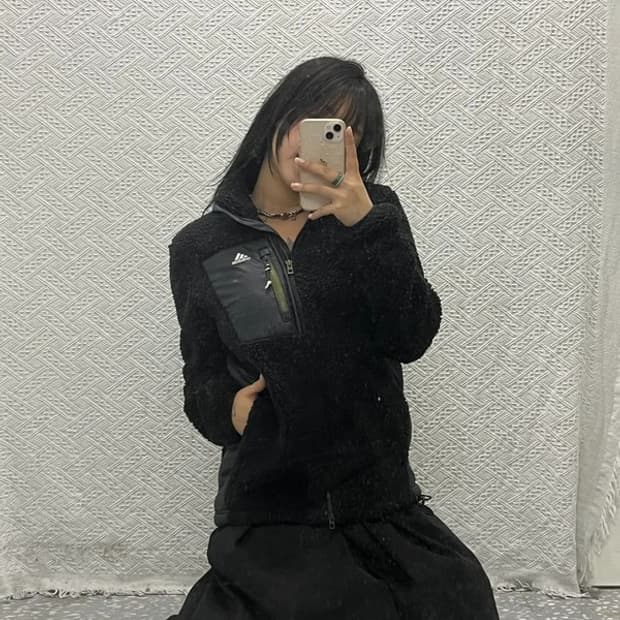 아디다스 카키 포켓 뽀글이 양털 후리스 자켓 M C06525