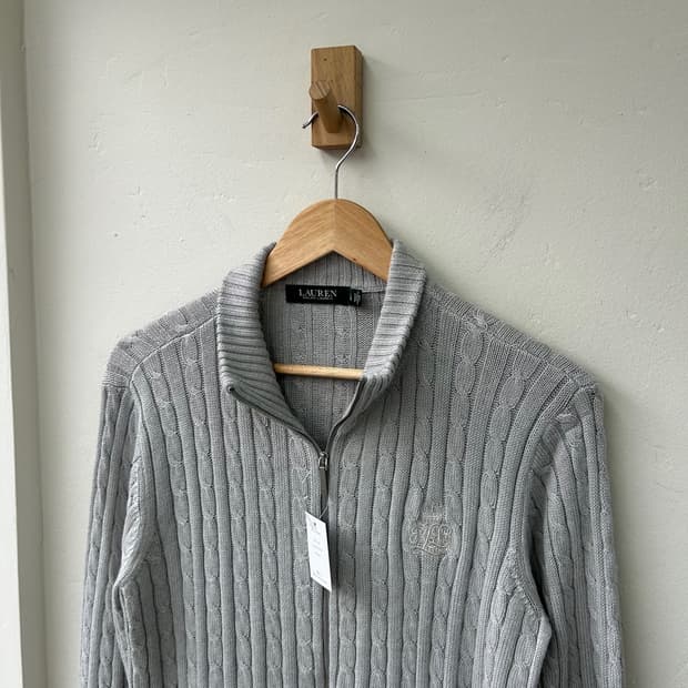 16371 - 로렌 랄프로렌 케이블 니트 집업