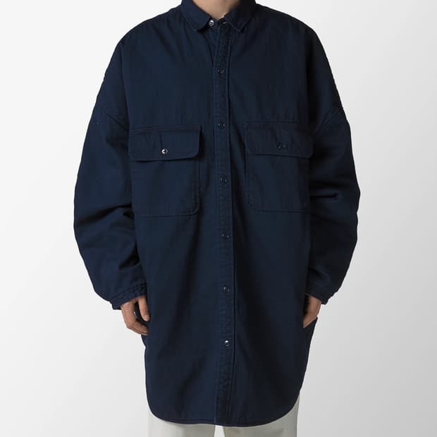 캐피탈 8oz 데님 슬로피 셔츠 코트