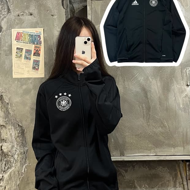 아디다스 독일 져지 트랙탑 블랙 100 #csz440