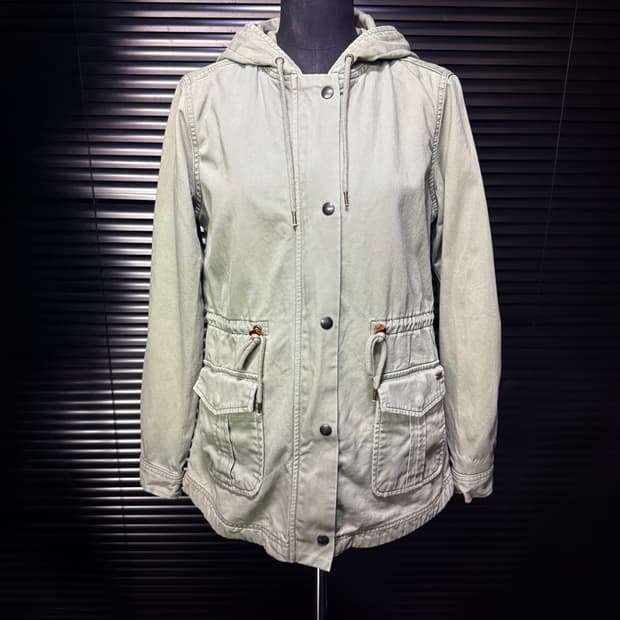 리바이스 민트 면 코튼 워시드 워크 자켓 후드 야상 개파카 피쉬테일 헌팅