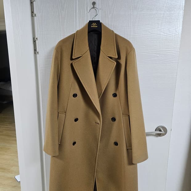 킨록 카멜 더블 코트