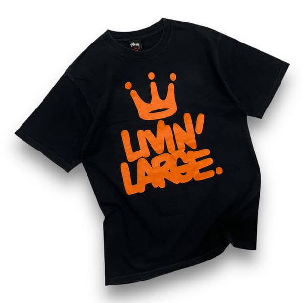 Stussy 00s LIVIN LARGE Dark T-shirt
