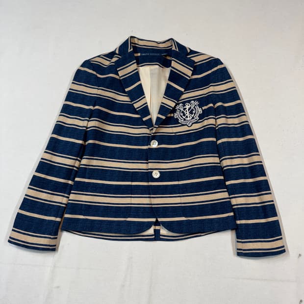 XS) 폴로 랄프로렌 코튼 2버튼 블레이저 자켓