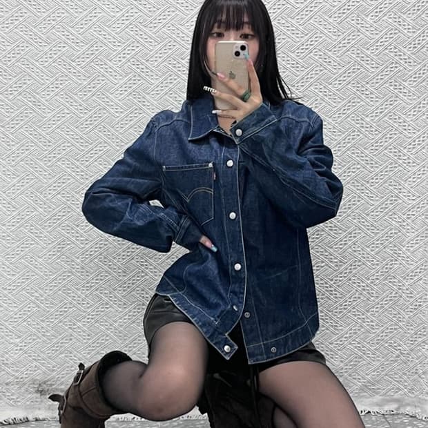 리바이스 엔지니어드진 레트로 캐주얼 빈티지 데님자켓 M C13102